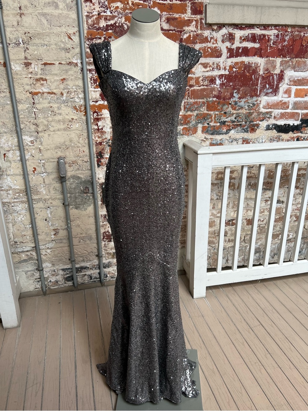 Basix Black Label Sequin Evening Gown Sz 0